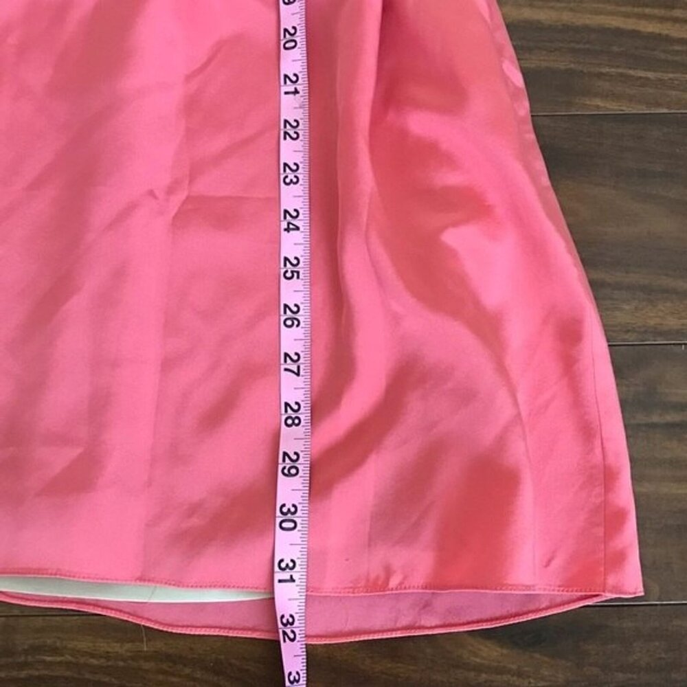 Dana Maxx Women's 100% Silk Pink Tie-Belt Mini Dress Cutouts Barbie Core‎ Size 2 - Picture 12 of 12